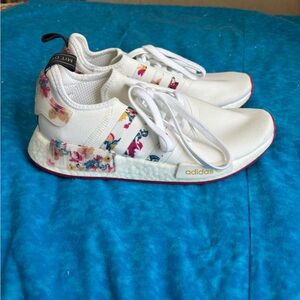 Adidas White and Multicolor Athletic Shoes